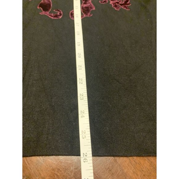 NWT INC International Concepts XL Whimsigoth Grunge Knit Velvet Sheer Sweater - Picture 7 of 8